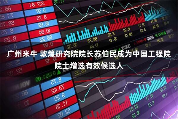 广州米牛 敦煌研究院院长苏伯民成为中国工程院院士增选有效候选人