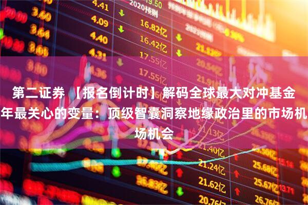第二证券 【报名倒计时】解码全球最大对冲基金今年最关心的变量:顶级智囊洞察地缘政治里的市场机会