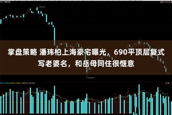 掌盘策略 潘玮柏上海豪宅曝光，690平顶层复式写老婆名，和岳母同住很惬意