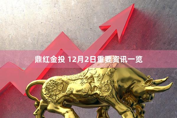 鼎红金投 12月2日重要资讯一览